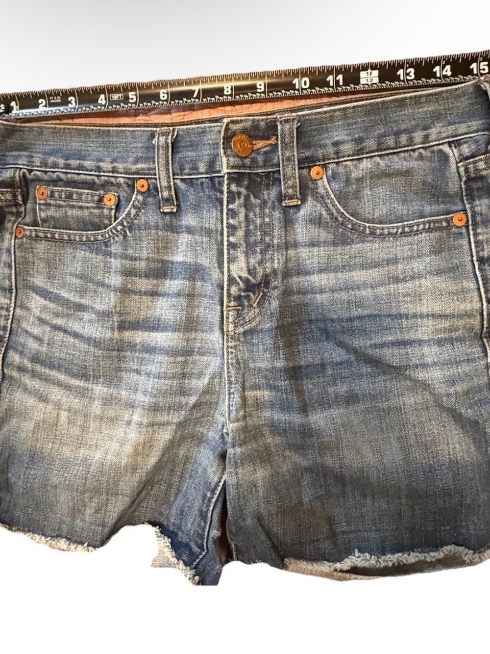 Madewell Denim Cutoff Shorts Women 25 Blue High Rise Raw Hem Jean Casual